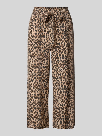 Produktfoto, Regular Fit Culotte aus reiner Viskose Modell 'NOVA' von Only in Optik: Allover-Muster, verkürzt, elastischer Bund, glatte Textur