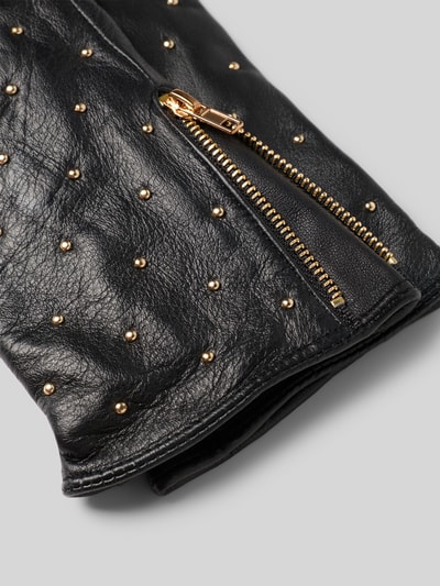 FI.NE Handschuhe mit Reißverschluss Black 2