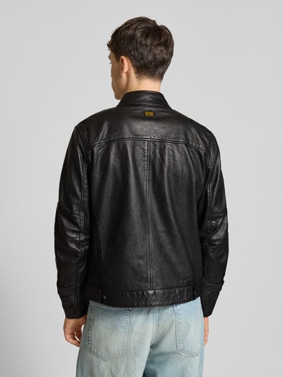 G-Star Raw Bikerjack van schapenleer met opstaande kraag Zwart - 5