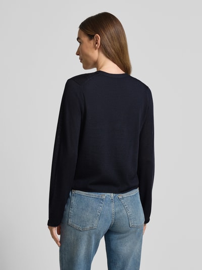 Marc O'Polo Regular Fit Strickjacke aus Schurwoll-Mix Marine 5