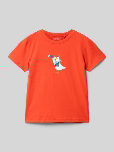 Blue Seven T-Shirt mit Motiv-Print Orange 1