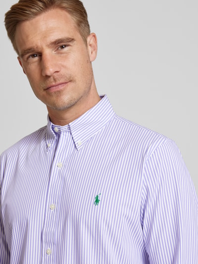 Polo Ralph Lauren Koszula casualowa o kroju slim fit z kołnierzykiem typu button down Lawendowy 3