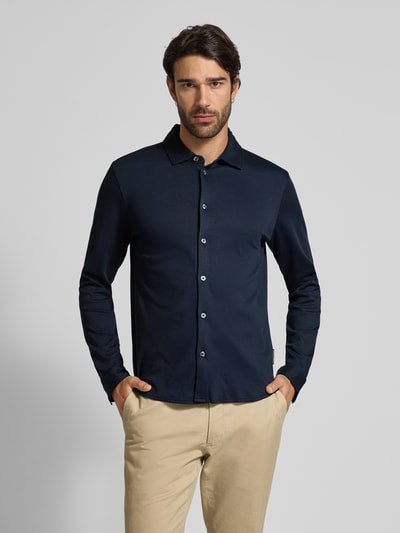 Marc O'Polo Regular Fit Freizeithemd aus reiner Baumwolle Marine 4