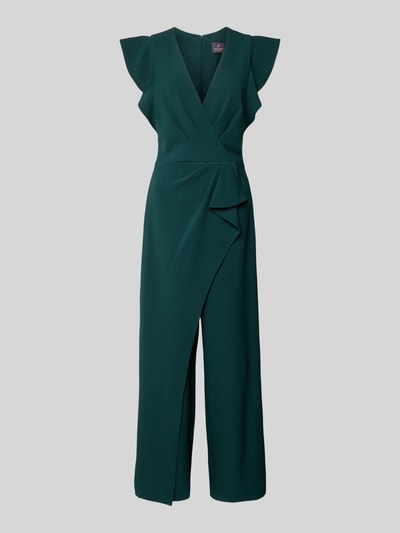 Adrianna Papell Regular Fit Jumpsuit mit Raffungen Dunkelgruen 2