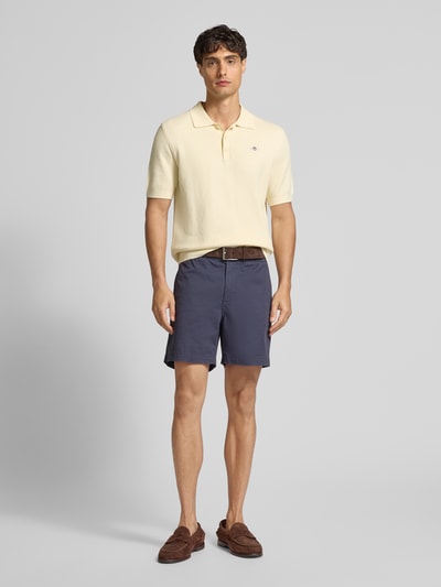 Gant Poloshirt met labelstitching Zand - 1