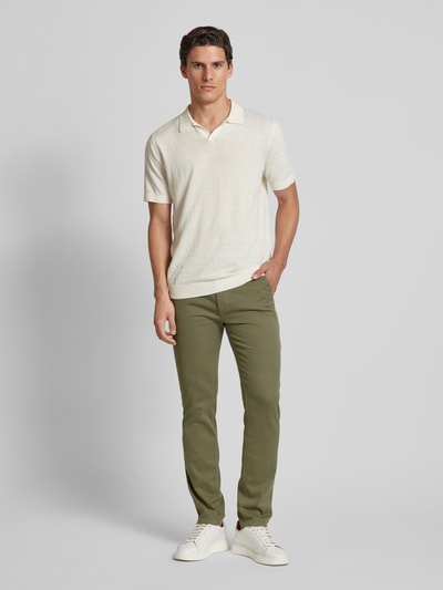 BOSS Orange Slim Fit Chino mit seitlichen Eingrifftaschen Khaki 1