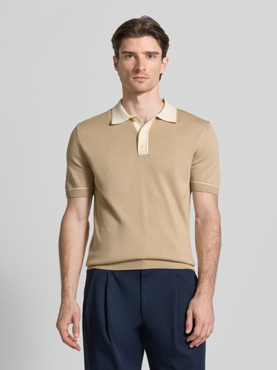 GANT Slim Fit Poloshirt mit Logo-Stitching Beige 4