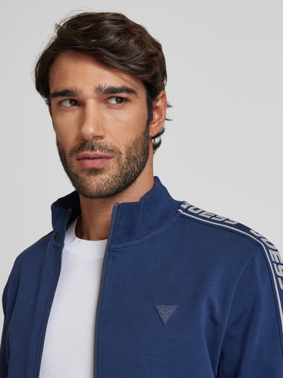 Guess Activewear Sweatjack met labeldetail, model 'ARLO' Donkerblauw - 3