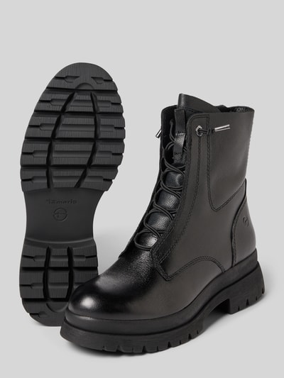 Tamaris Schnürstiefel aus Leder-Mix Black 4