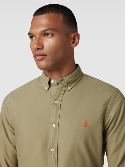 Polo Ralph Lauren Slim Fit Freizeithemd mit Button-Down-Kragen Khaki 3