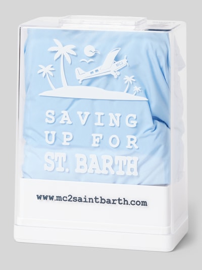 MC2 Saint Barth Regular fit korte zwembroek met labelbadge, model 'LIGHTING PANTONE' Lichtblauw - 4