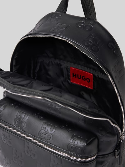 HUGO Rucksack mit Label-Badge Modell 'Ethon' Black 5