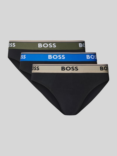 BOSS Slips met label in band in een set van 3 stuks Zwart - 1