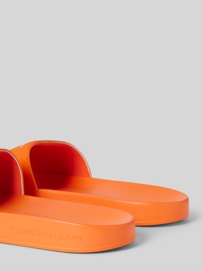 Calvin Klein Jeans Slides mit Label-Print Modell 'MONOGRAM' Orange 2