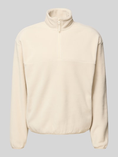 MCNEAL Fleecepullover mit Troyer-Kragen Sand 2
