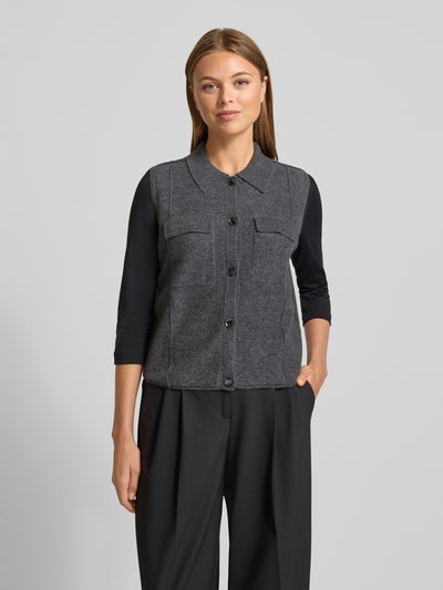 Christian Berg Woman Wollshirt mit Umlegekragen Mittelgrau Melange 4