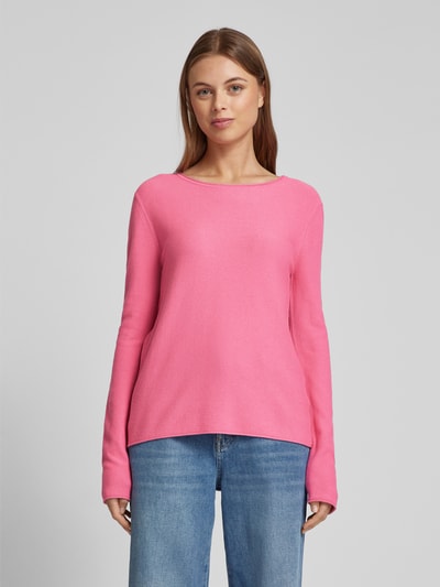 Tom Tailor Regular Fit Strickpullover mit Baumwoll-Anteil Pink 4