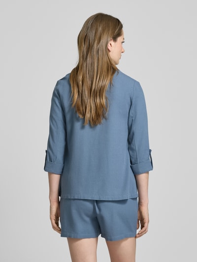 Vero Moda Regular Fit Kurzblazer aus Viskose-Leinen-Mix Modell 'JESMILO' Rauchblau 5