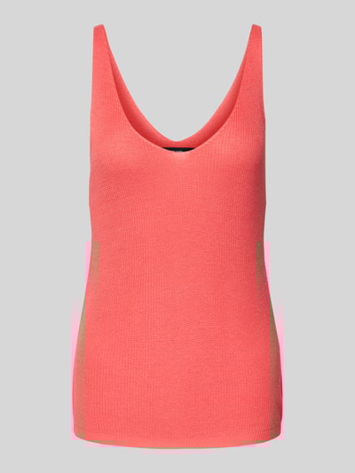Vero Moda Regular Fit Tank Top in Strickoptik Modell 'NEWLEX' Hellrot 2