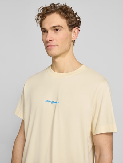Selected Homme Oversized T-Shirt aus reiner Baumwolle Modell 'ELIAS' Hellgelb 3
