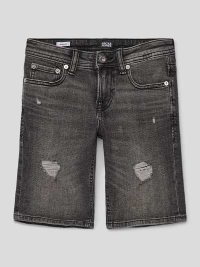 Jack & Jones Bermudas im Used-Look Modell 'RICK' Schwarz 1