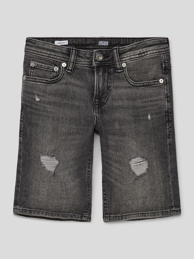 Jack & Jones Bermuda in used-look, model 'RICK' Zwart - 1