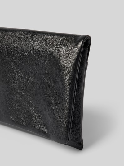 Abro Clutch mit Druckknopfverschluss Metallic Black 3
