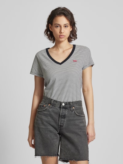 Levi's® T-shirt met V-hals Zwart - 4