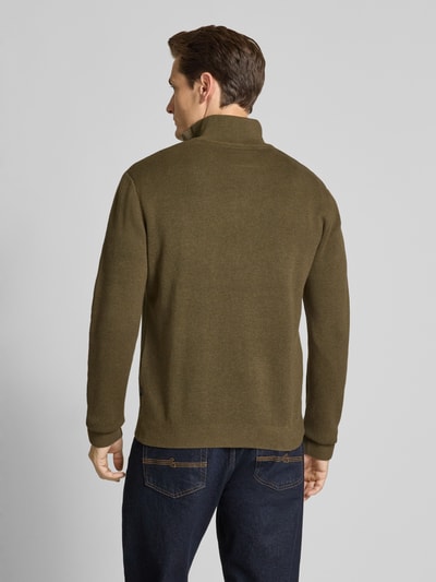Jack & Jones Premium Schipperstrui met labeldetail, model 'MILANO' Middenbruin - 5