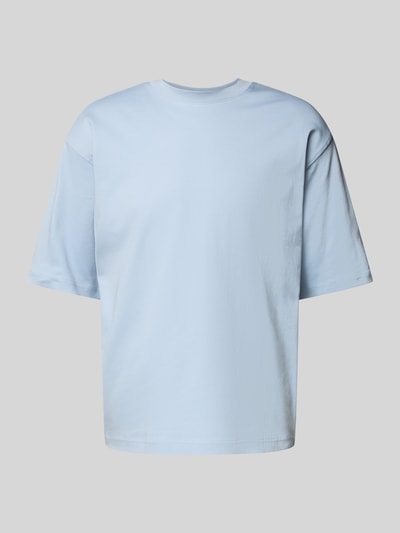 JAKE*S STUDIO MEN T-Shirt aus Bio-Baumwolle mit geripptem Rundhalsausschnitt Eisblau 2