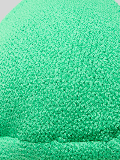 Productfoto, Bikini-Oberteil met Labeldetail Model 'BRARO' van Banana Moon, materiaalmix met stretch, grof gestructureerd oppervlak, felgroen