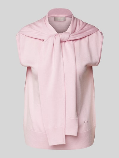 LeGer by Lena Gercke Top z dzianiny z dodatkiem jedwabiu Mocnoróżowy 2