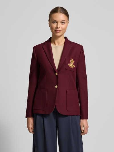 Lauren Ralph Lauren Blazer mit Reverskragen Bordeaux 4