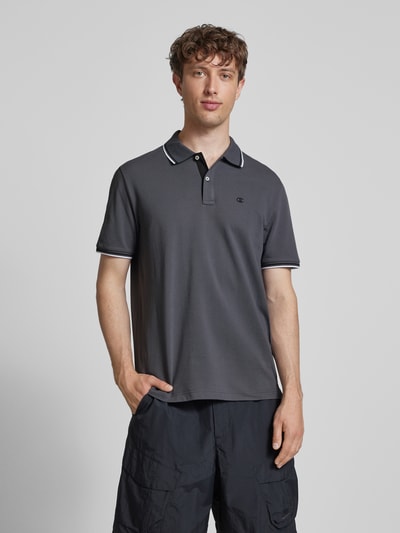 CHAMPION Regular Fit Poloshirt mit Logo-Stitching Anthrazit 4