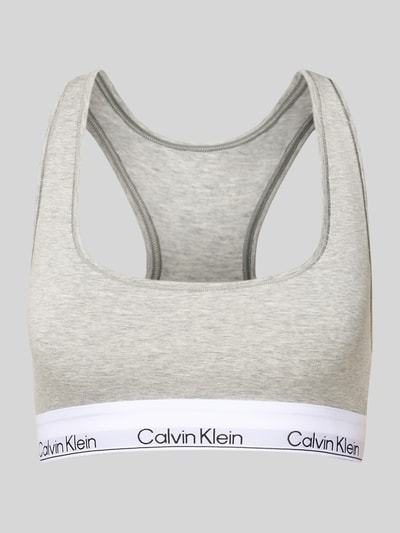 Calvin Klein Underwear Biustonosz typu bralette z paskiem z logo Jasnoszary 1