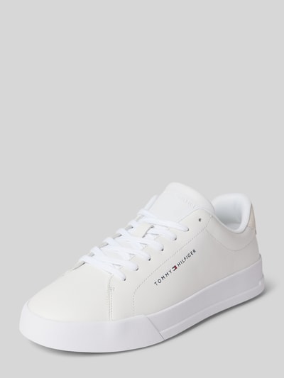 Tommy Hilfiger Low Top Sneaker aus reinem Leder Weiss 1