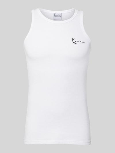 KARL KANI Tanktop mit Label-Stitching Weiss 2