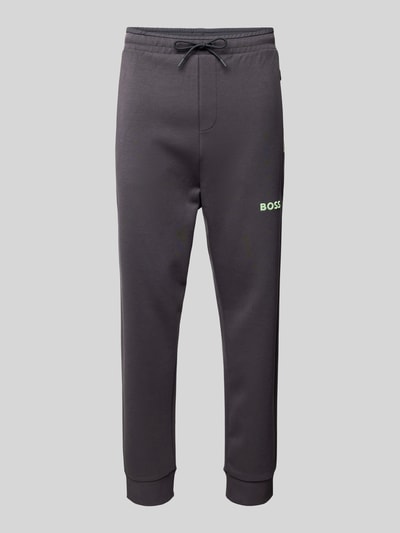 BOSS Green Sweatpants met elastische band, model ‘Hadiko’ Antraciet - 2