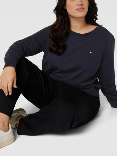 Tommy Hilfiger Curve PLUS SIZE Longsleeve in Strick-Optik Marineblau 3
