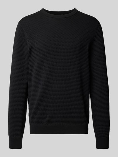 Antony Morato Strickpullover mit gerippten Abschlüssen Black 2