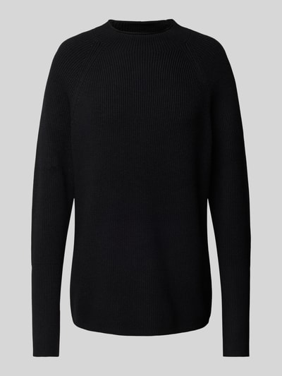 Soyaconcept Gebreide pullover met geribde opstaande kraag, model 'KANITA' Zwart - 1