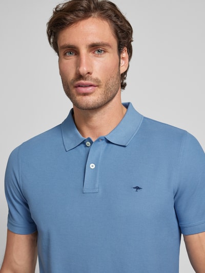 Fynch-Hatton Regular Fit Poloshirt mit Label-Stitching Hellblau 3