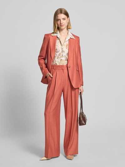 Marc Cain Slim Fit Blazer aus Viskose-Elasthan-Mix mit Pattentaschen Rostrot 1