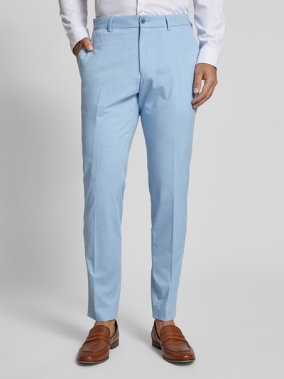 s.Oliver BLACK LABEL Regular Fit Anzughose in Flammgarnoptik Hellblau 4