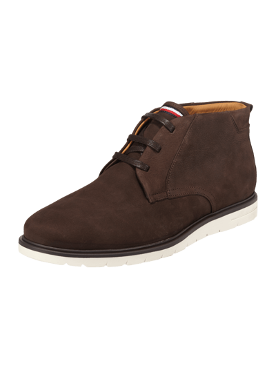 Tommy Hilfiger Buty typu desert boots ze skóry Ciemnobrązowy 1