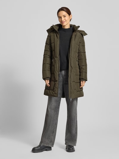 Jake*s Collection Steppmantel mit Zweiwege-Reißverschluss Dunkelgruen 1