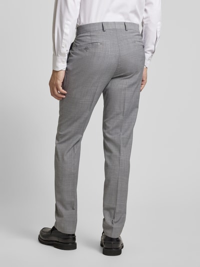 HECHTER PARIS Slim fit pantalon met persplooien Lichtgrijs - 5