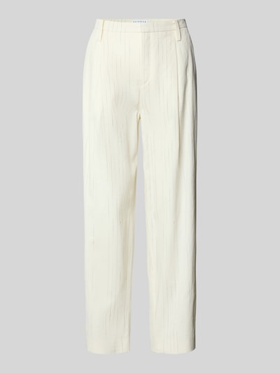 Daydream Tapered Bundfaltenhose mit Eingrifftaschen Modell 'Columbia' Offwhite 2