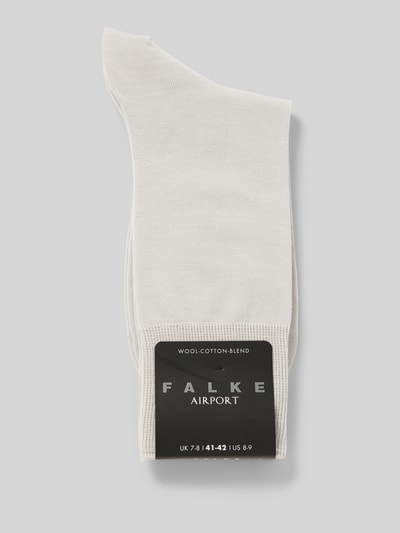 Falke Sokken met labeldetail, model 'AIRPORT' Offwhite - 3