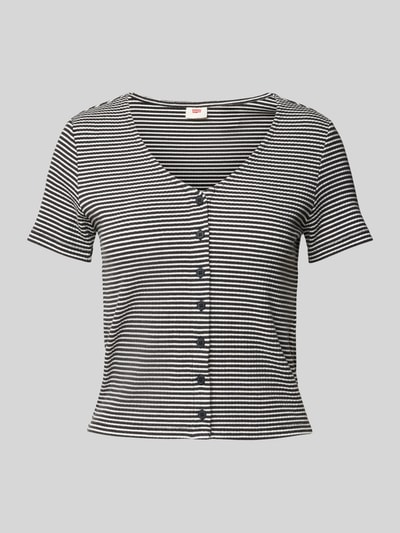 Levi's® T-Shirt mit durchgehender Knopfleiste Modell 'MUSE' Black 2